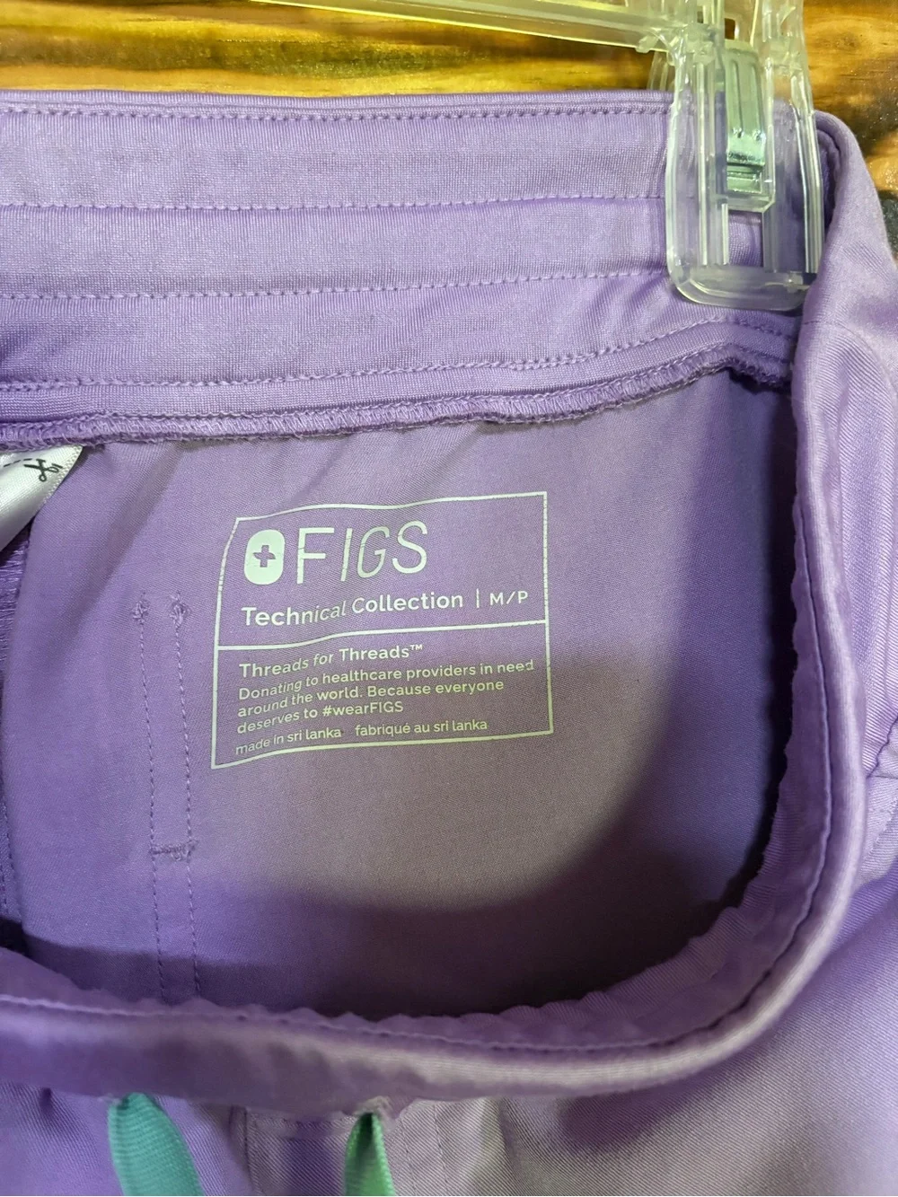 Figs Light Purple Scrub Set with Jogger Pants - Picture 3 of 4